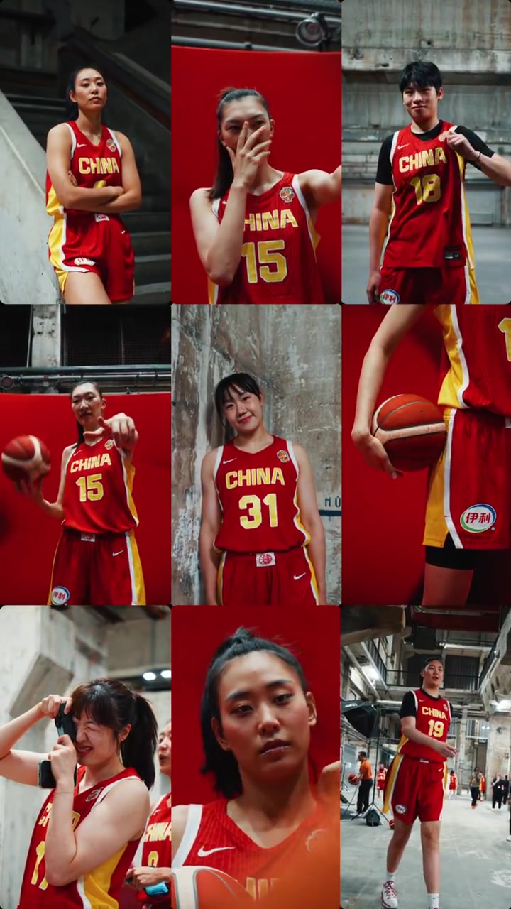 FIBA国际篮联社媒晒女篮世界杯中国女篮定妆照花絮